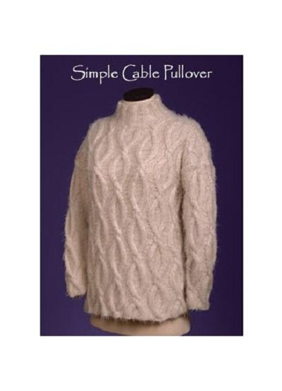 Simple Cable Pullover-- Women's Knit Sweater, #VFD-125
