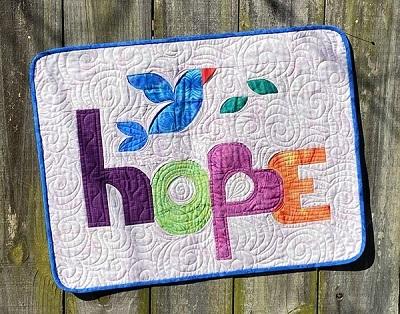 Place Mat -- Quilt-mojis. "Hope", #SWD-621-H
