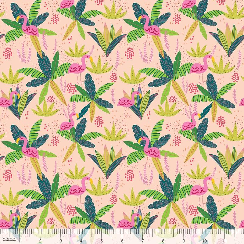 Jungle Mania Flamingo Peach - Blend Fabrics LLC