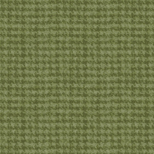 Woolies Flannel -- Houndstooth, Light Green  - Maywood Studio